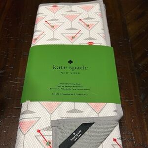 Kate Spade New York Martini Glass Reversible Drying Mats Set of 2